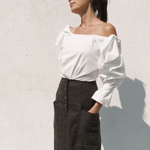 REJINA PYO WHITE BLOUSE